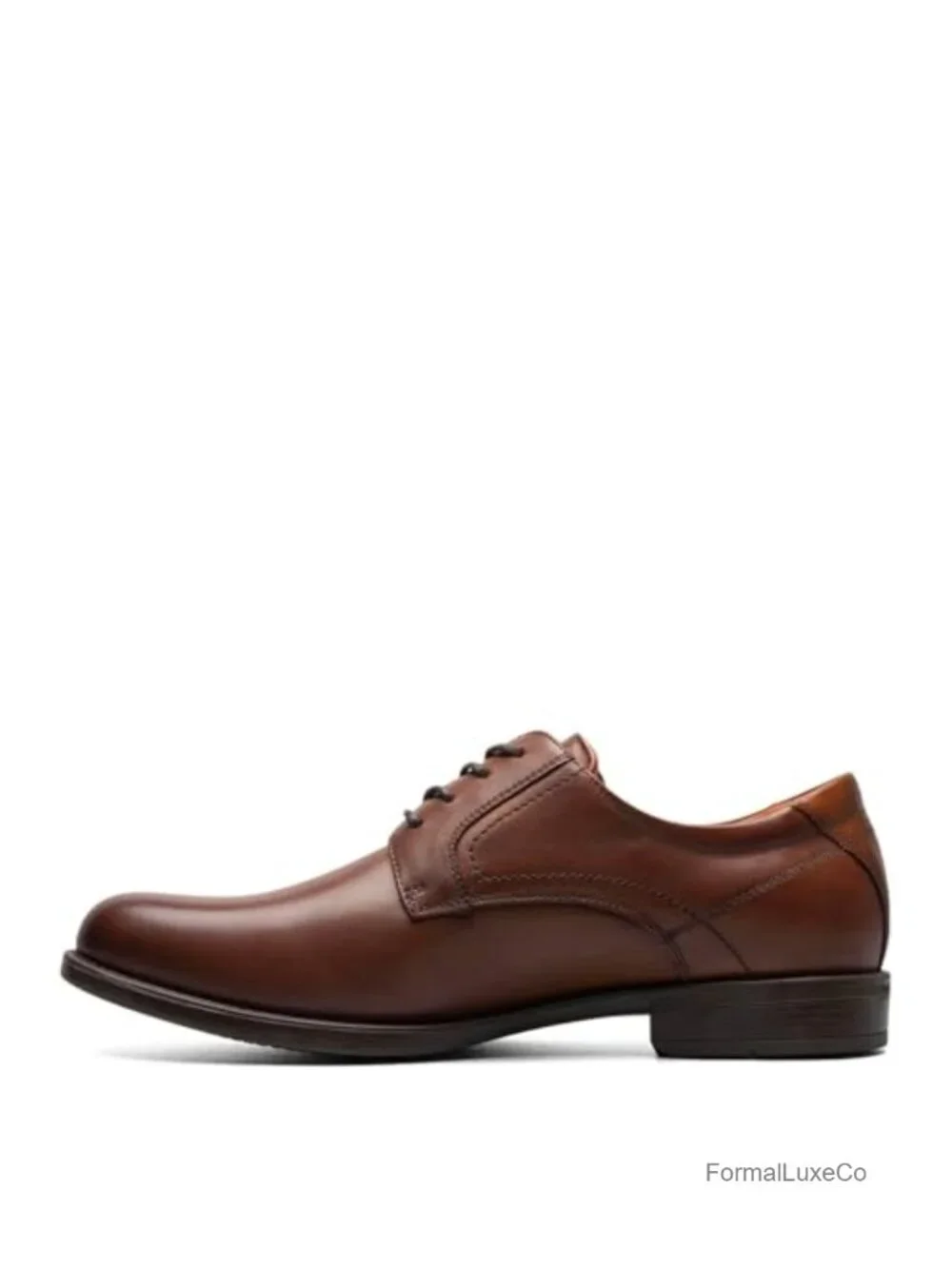 Men's Leather Plain Toe Oxford Dress Shoes Lace-Up Classic Business